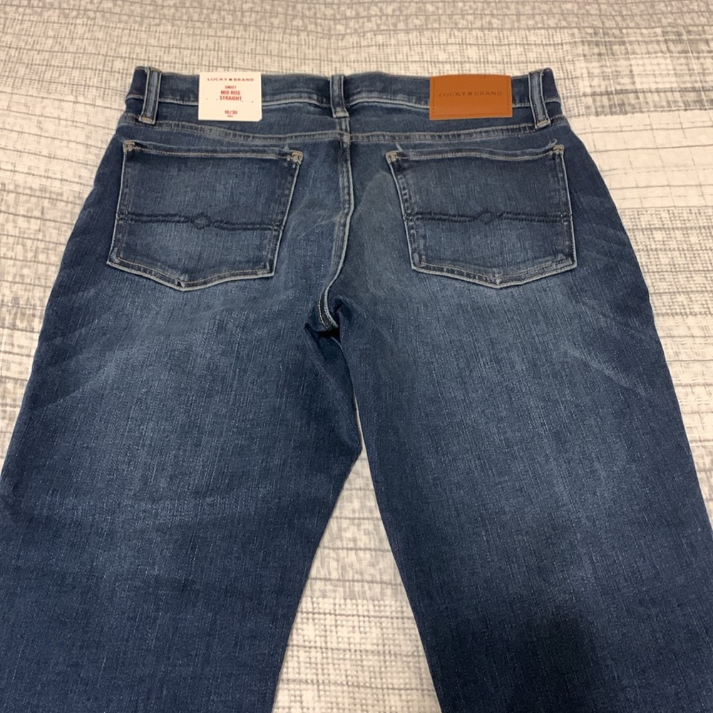 Lucky brand size 10/30 A sweet mid-rise straight advanced stretch blue jeans NWT - Picture 5 of 8
